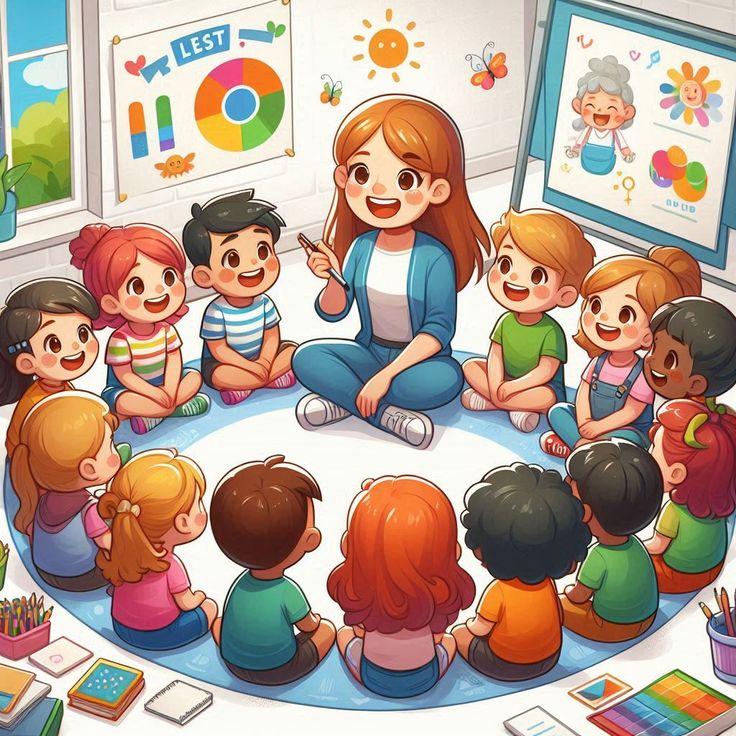 una maestra en interaccion con sus alumnos
